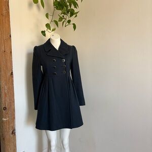 Betsey Johnson Preppy Military Fall Coat — Size 2